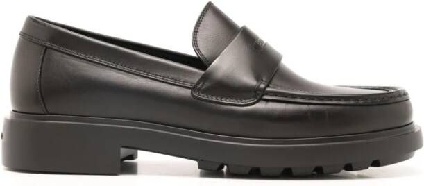 Ferragamo Leren loafers Zwart