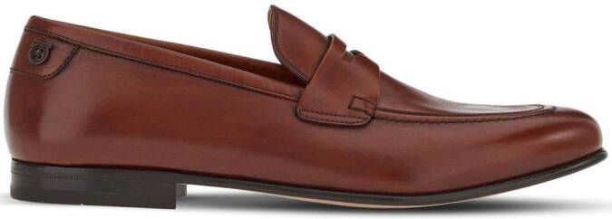 Ferragamo Leren penny loafers Bruin