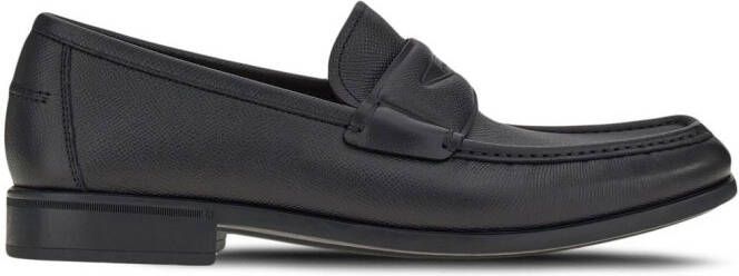 Ferragamo Leren penny loafers Zwart