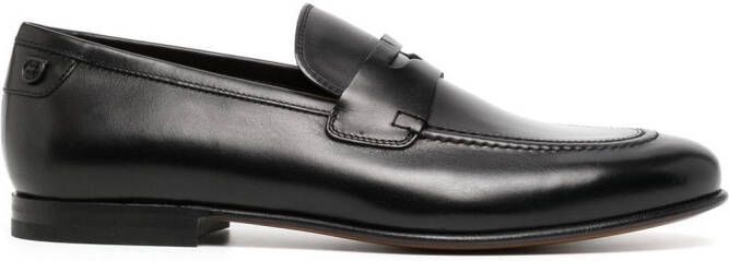 Ferragamo Leren penny loafers Zwart