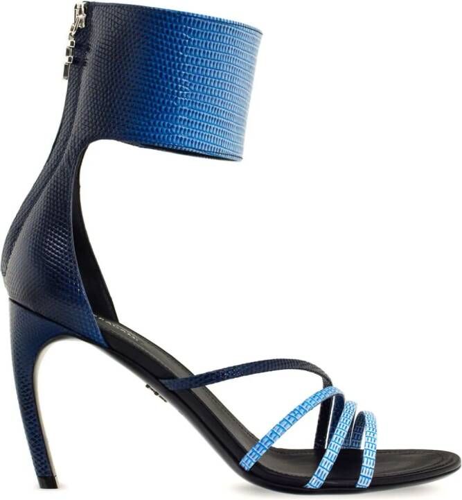 Ferragamo Leren sandalen 85 mm Blauw