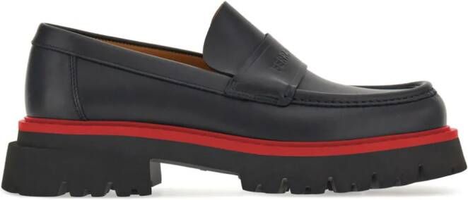 Ferragamo Loafers met contrasterende zool Zwart