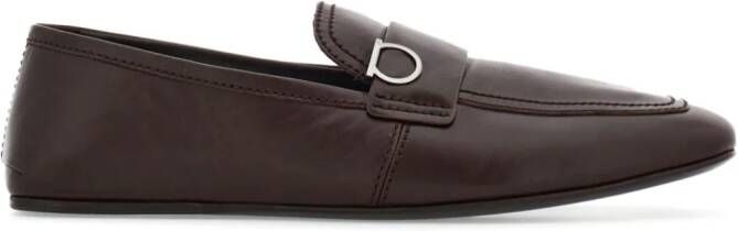 Ferragamo Loafers met Gancini-plakkaat Bruin