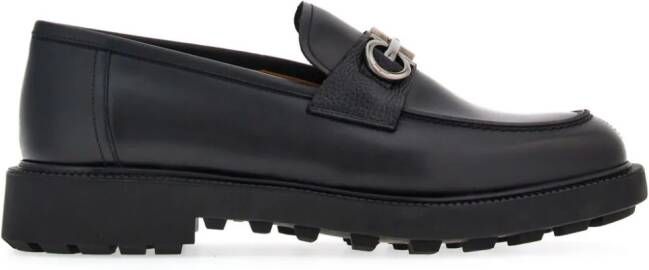 Ferragamo Loafers met Gancini-plakkaat Zwart