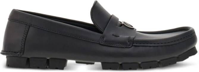 Ferragamo Loafers met Gancini-plakkaat Zwart