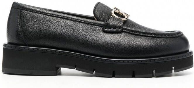 Ferragamo Loafers met gesp Zwart