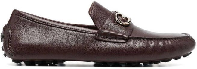 Ferragamo Loafers met horsebitdetail Bruin