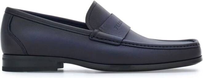 Ferragamo Loafers met logo-reliëf Blauw