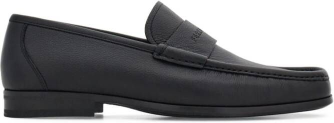 Ferragamo Loafers met logo-reliëf Zwart