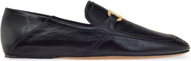 Ferragamo Loafers met logoplakkaat Zwart