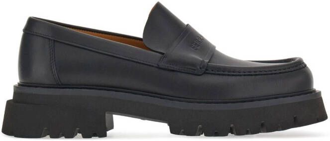 Ferragamo Leren loafers Zwart