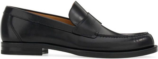 Ferragamo Leren loafers Zwart