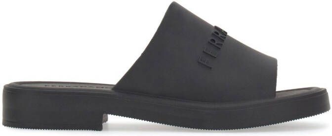 Ferragamo Sandalen met logo-reliëf Zwart