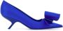 Ferragamo Muiltjes met asymmetrische strik Blauw - Thumbnail 1