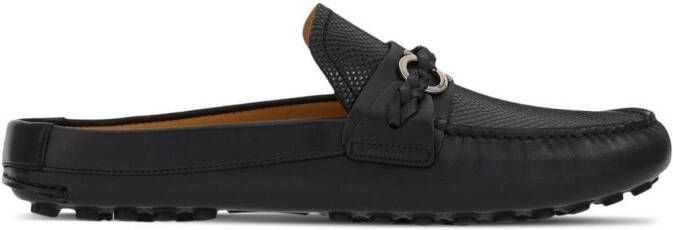 Ferragamo Muiltjes met gancini-plakkaat Zwart