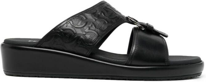 Ferragamo Murray leren sandalen Zwart