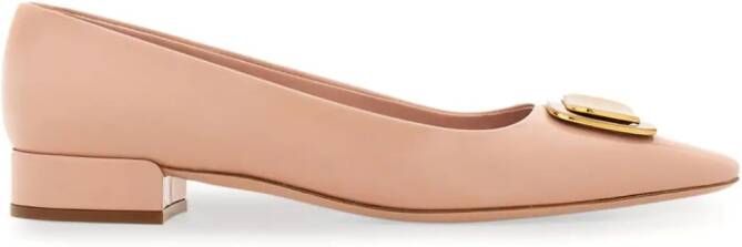 Ferragamo New Vara leather pumps Roze