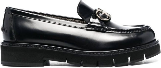 Ferragamo Ofelia Gancini horsebit loafers Zwart