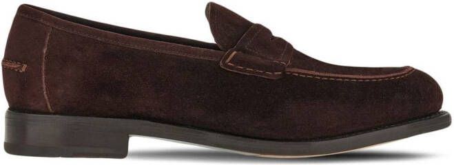 Ferragamo Penny loafers met ronde neus Bruin