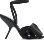 Ferragamo Sandalen met asymmetrische strik Zwart - Thumbnail 1