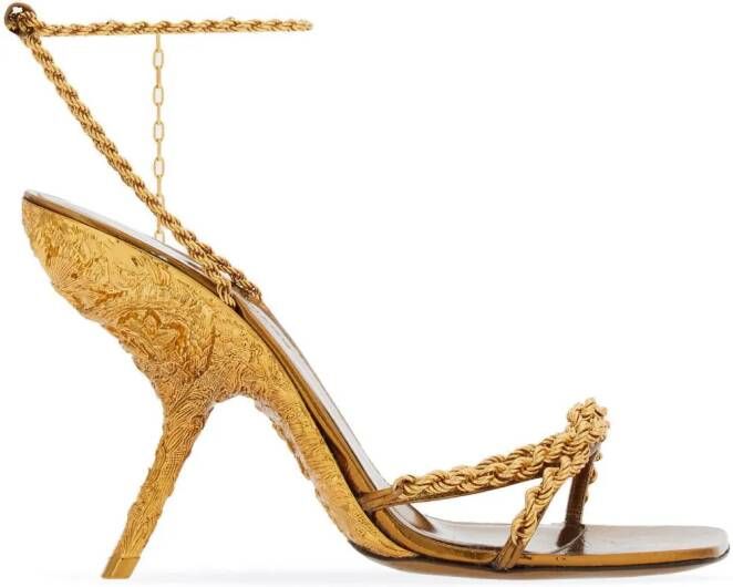 Ferragamo Sandalen met juwelen Goud