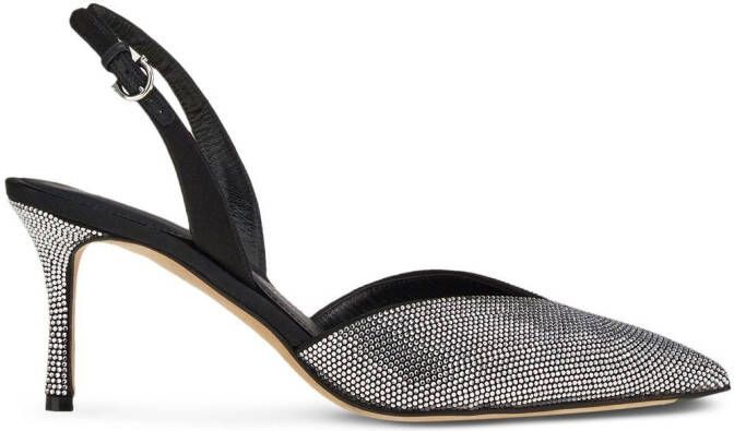 Ferragamo Slingback pumps verfraaid met kristallen Zwart