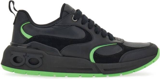 Ferragamo Tweekleurige sneakers Zwart