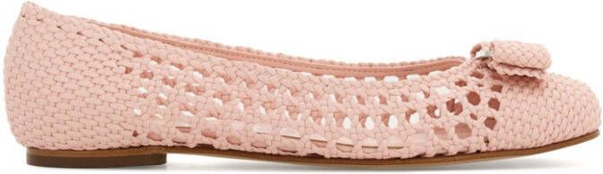 Ferragamo Vara Bow ballerina's Roze