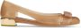 Ferragamo Vara ballerina's met strikdetail Beige - Thumbnail 1