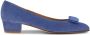 Ferragamo Vara Bow suède pumps Blauw - Thumbnail 1