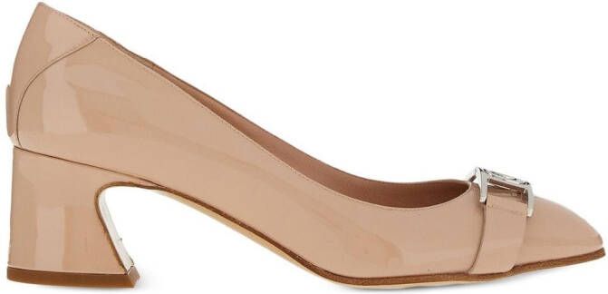 Ferragamo Vara pumps met ketting Beige
