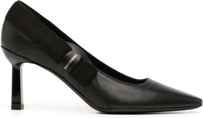 Ferragamo Vissia leren pumps Zwart