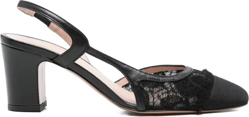 Roberto Festa Luciana pumps met kant Zwart