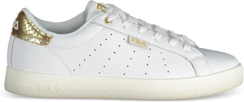 Fila F13 Court sneakers met slangenleer-reliëf Wit