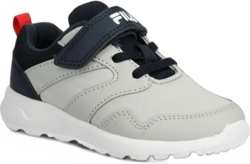 Fila Kids Sneakers met klittenband vlakken en logo Grijs