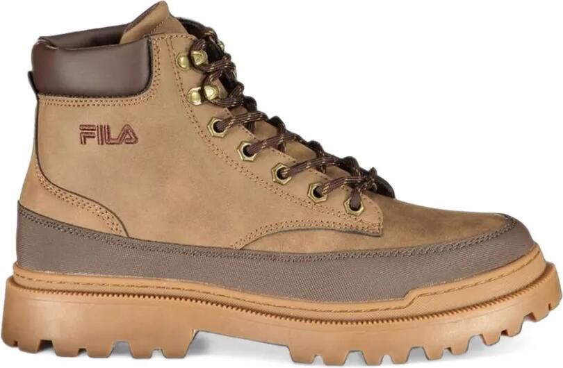 Fila lace-up lug-sole boots Beige