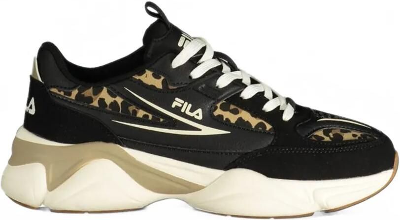 Fila leopard-print chunky sneakers Zwart