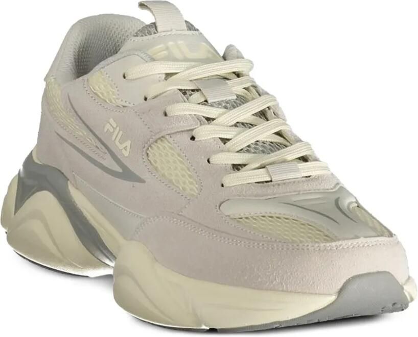 Fila logo-print mesh-panel sneakers Beige - Foto 3