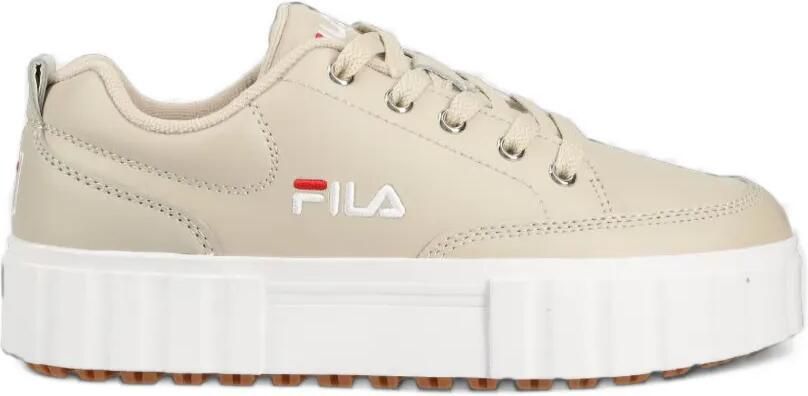 Fila Sandblast logo-embroidered platform sneakers Beige