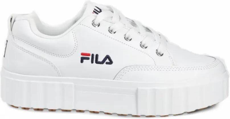 Fila Sandblast sneakers met plateauzool en logo Wit