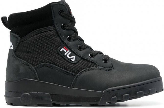 Fila Grunge enkellaarzen met veters Zwart