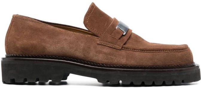 Filippa K Loafers met vierkante neus Beige