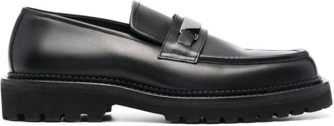 Filippa K Loafers met vierkante neus Zwart