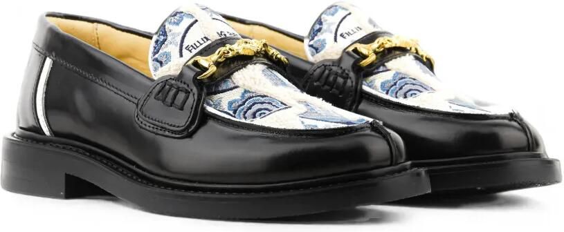 Filling Pieces Broken Plate loafers met ronde neus Zwart - Foto 5
