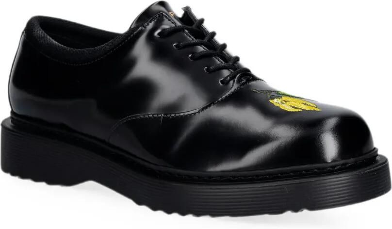 Filling Pieces Derby veterschoenen met geborduurde bloemen Zwart - Foto 3