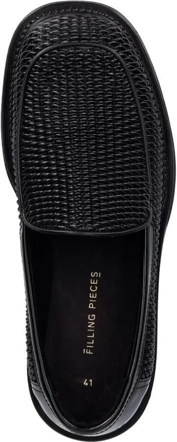 Filling Pieces Geweven leren loafers Zwart - Foto 4