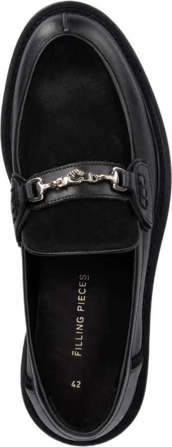 Filling Pieces Horsebit loafers met vlakken Zwart