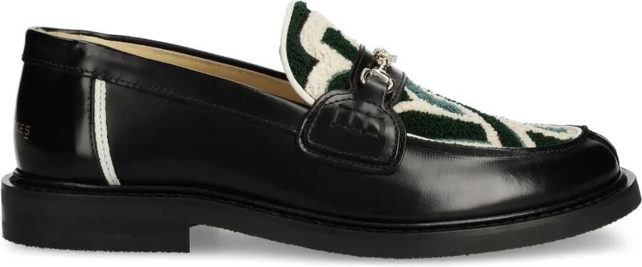 Filling Pieces leren loafers Zwart