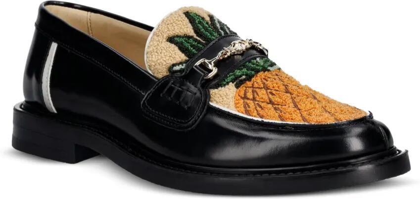 Filling Pieces Loafers met bit-bandje en ananas-patch Zwart - Foto 3