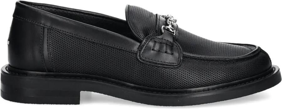 Filling Pieces Loafers met kettingdetail Zwart